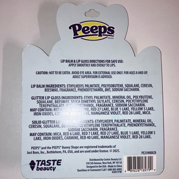 Peeps 6 Piece Lip Set & Press On Nails Set New in Padk - Picture 4 of 6